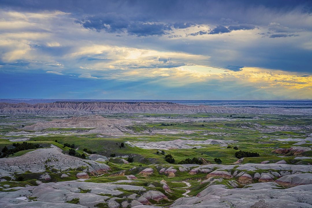 Evening Rays Over the Badlands