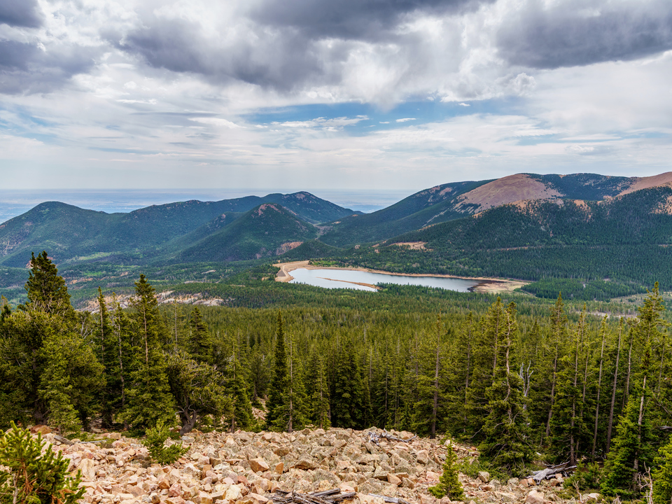 Mountain Lake View from Pikes Peak