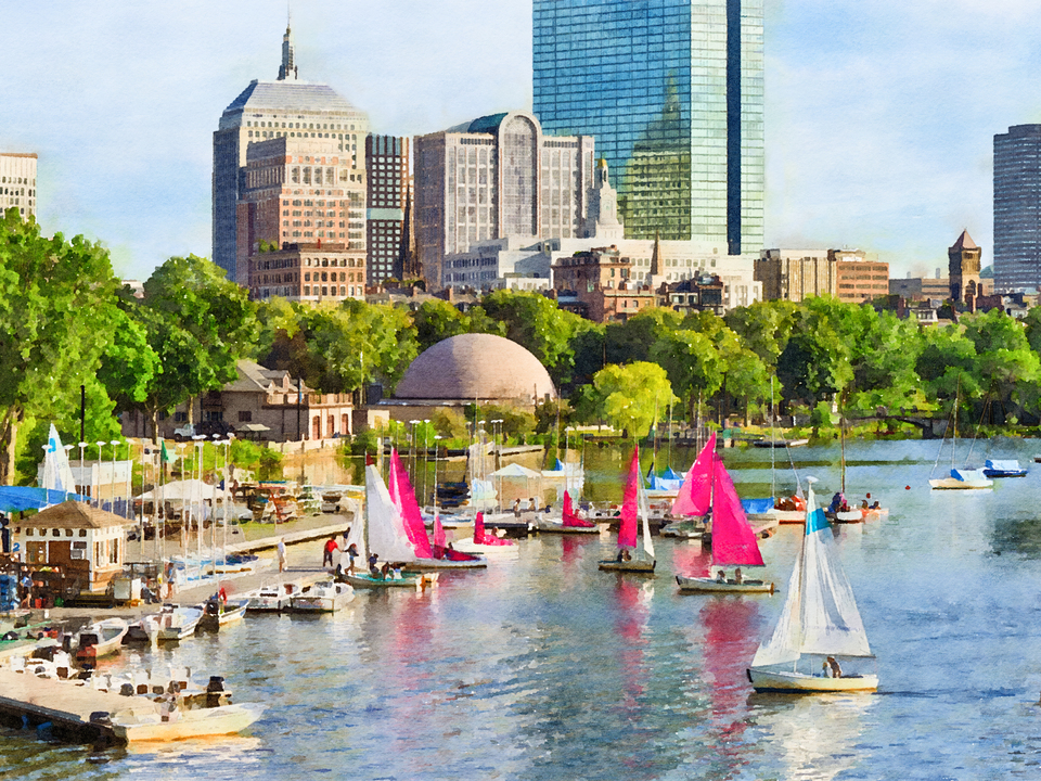 Boston Sailing No.21 Watercolor