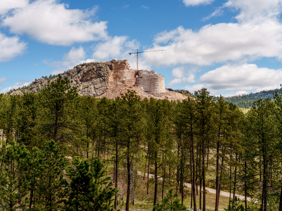 Crazy Horse In Black Hills Landscape