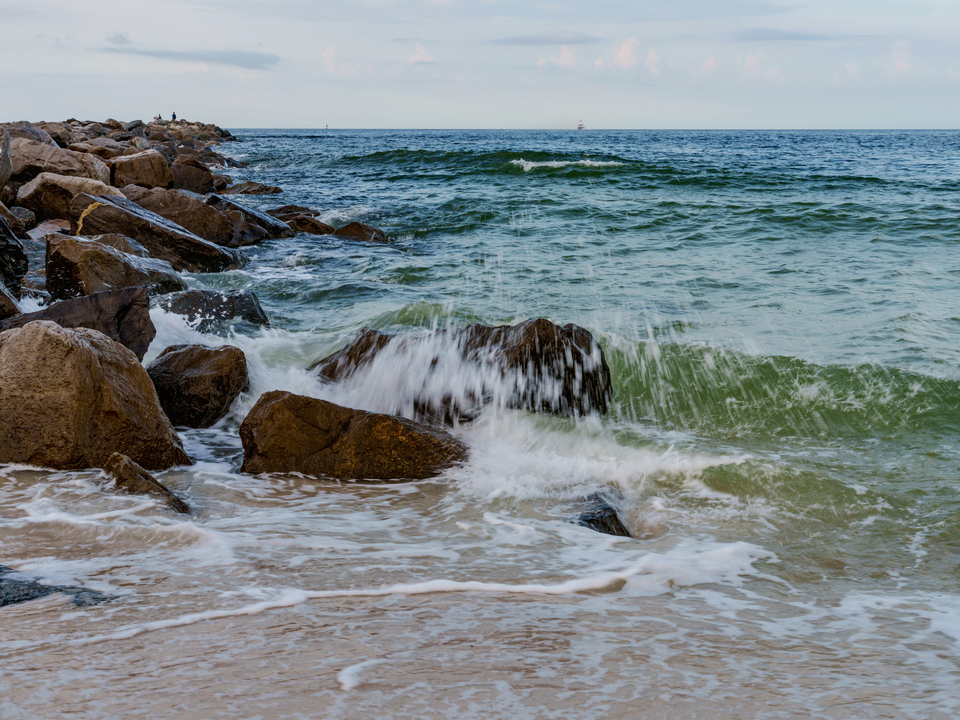 Perdido Pass Morning Splashing Waves