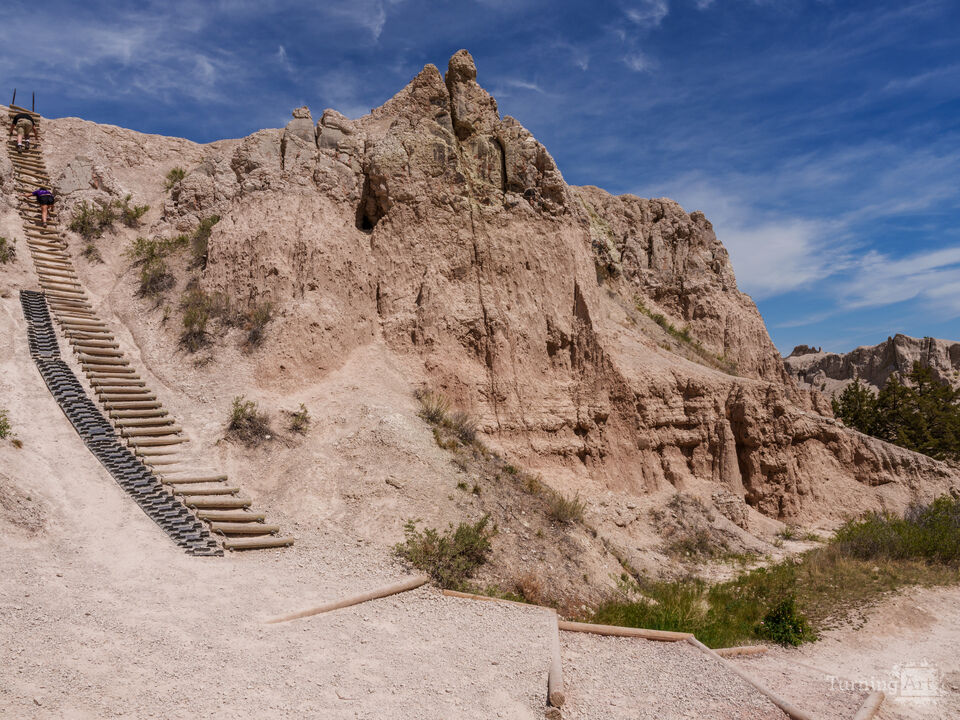 Badlands Notch Trail Ladder View