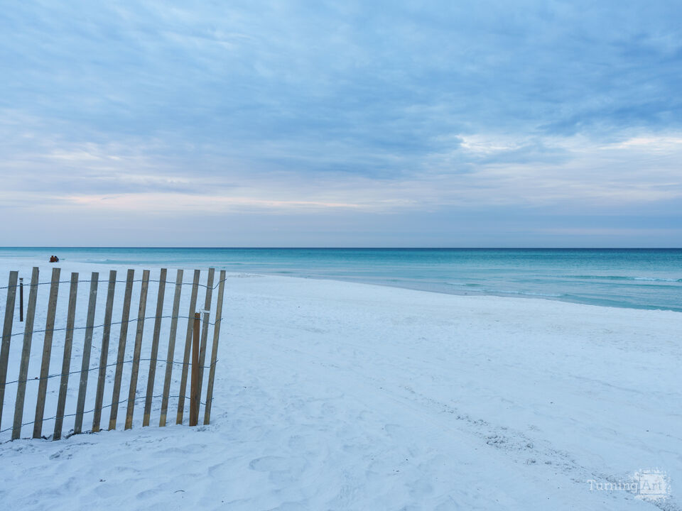 Destin Florida Beach Fence Dawn