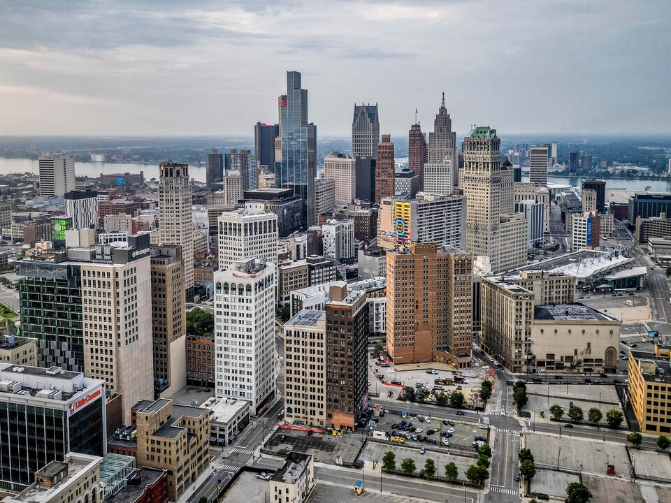 Detroit Skyline Morning