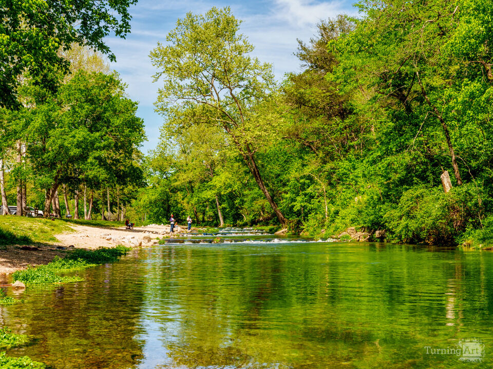 Serene Emerald Waters At Roaring River