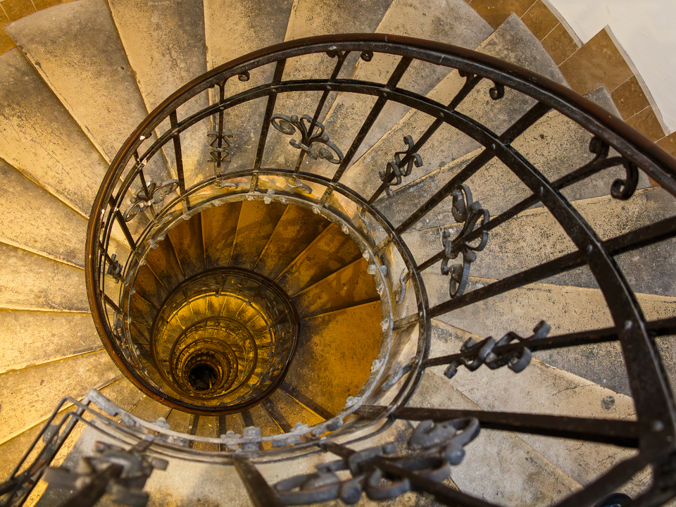 Vortex in Ochre and Stone