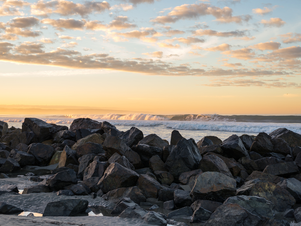 Rocky Jetty at Sunrise - Coronado Central Beach  