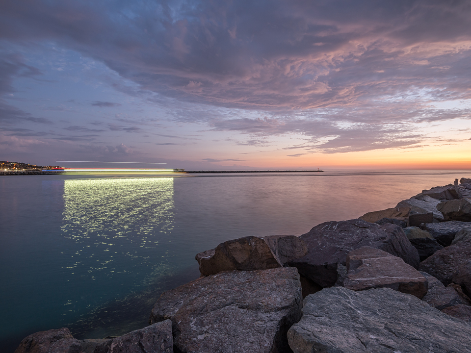 Coastal Sunset with Calm Waters - San Diego  