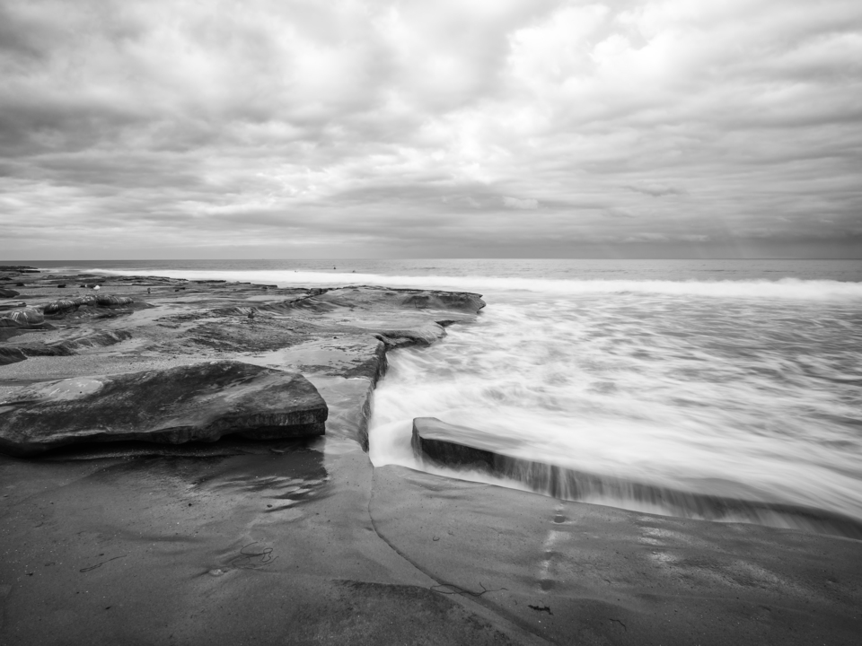 Black and White La Jolla Coast 
