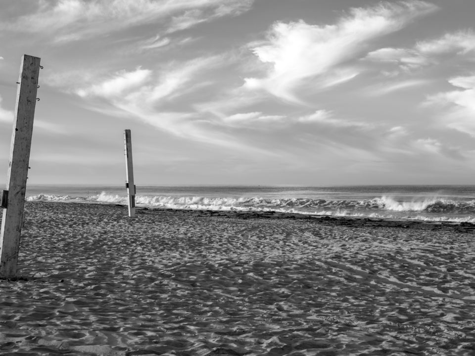 Serene Black and White Beach Scene - Ponto Beach