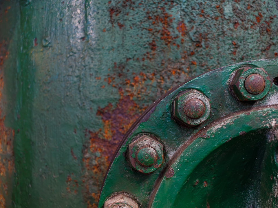 Oxidized Green Flange