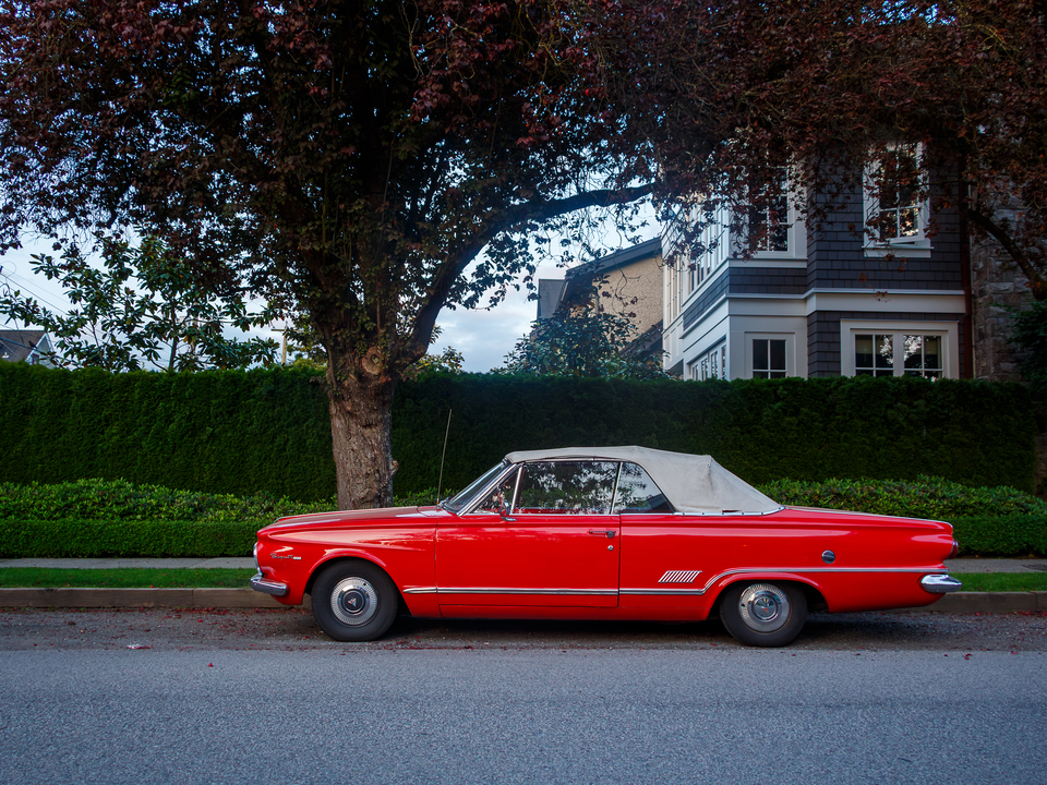 Bright Red Convertible