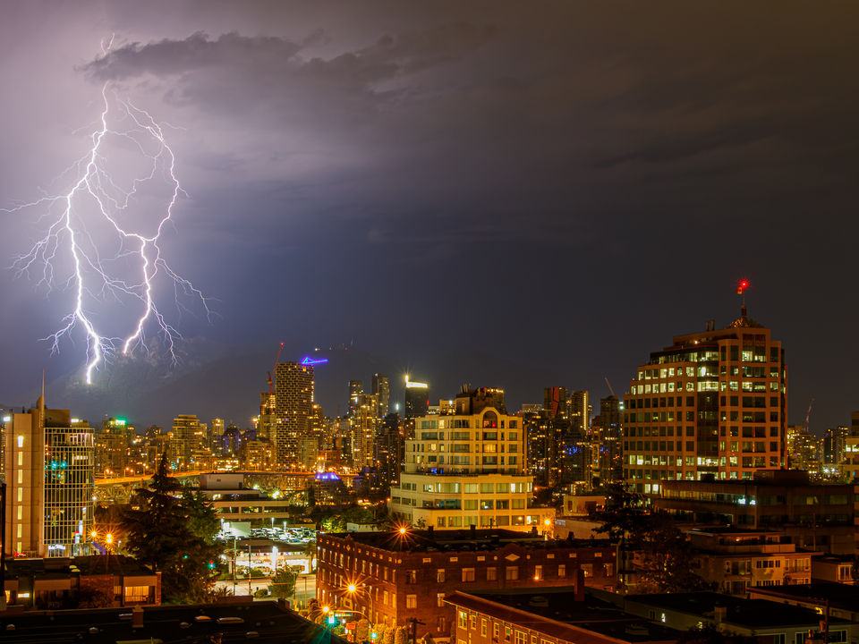 Electrical Night over Vancouver