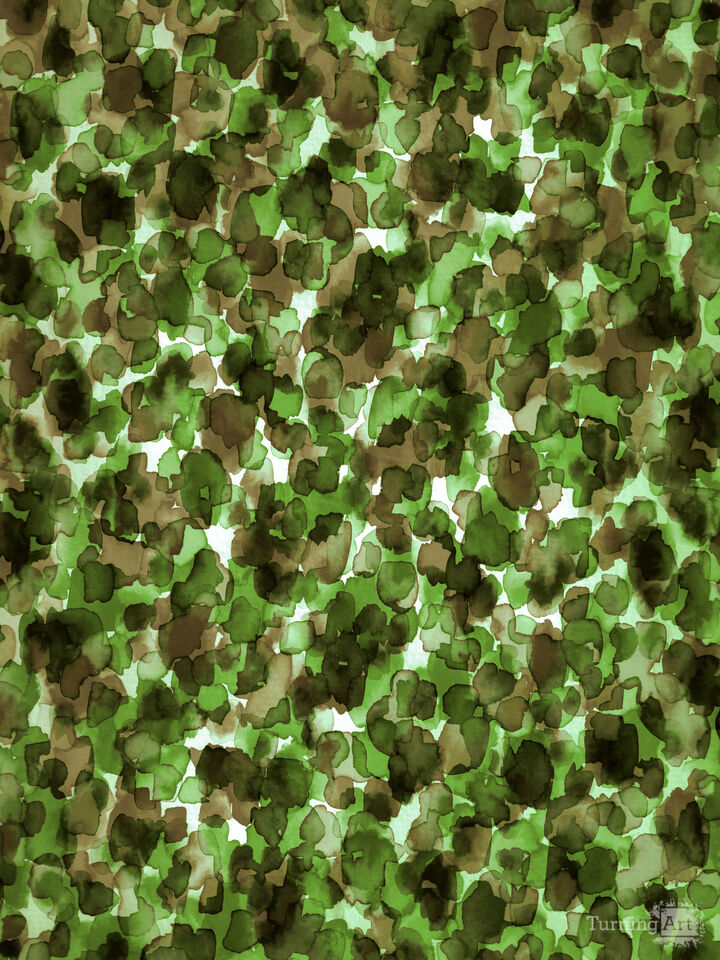 IN THE WILD, CAMO GREEN BROWN - WATERCOLOR PATTERN PAINTING