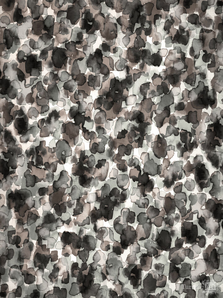 IN THE WILD, SEPIA GREYSCALE - WATERCOLOR PATTERN PAINTING