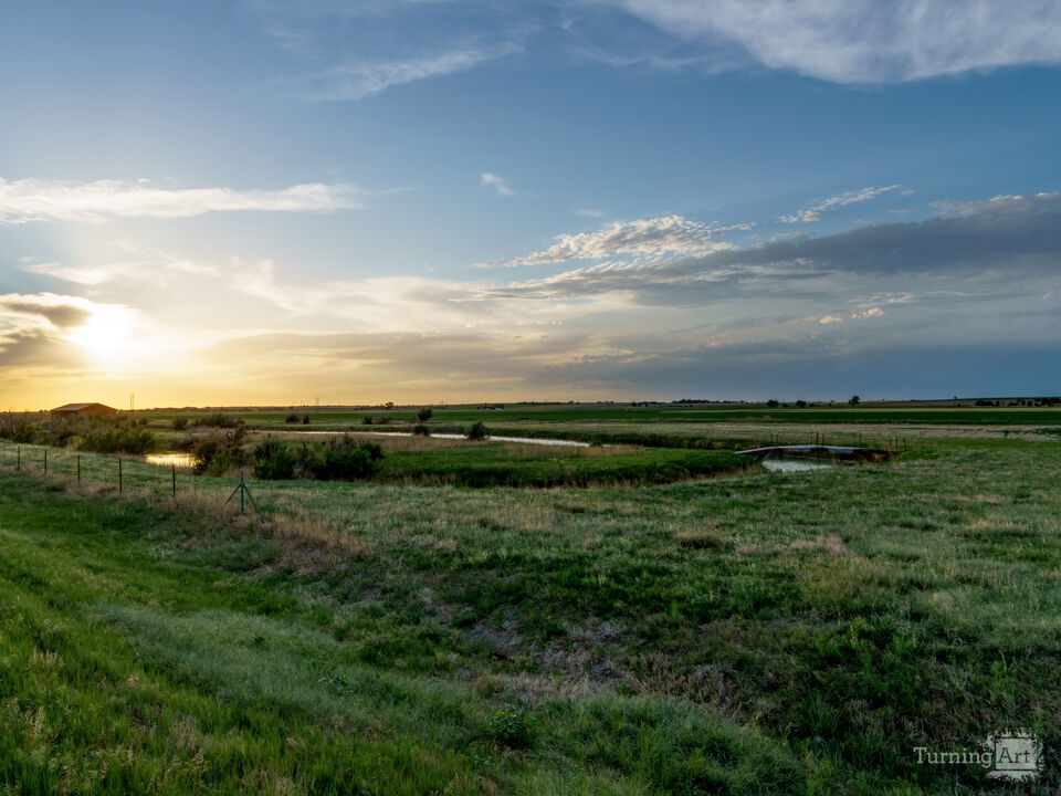 Colorado Arkansas River Farm Sunset
