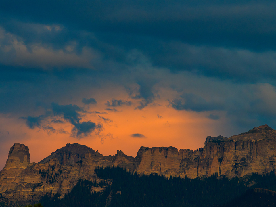 Stormy Sunset Illuminating the Cimarrons