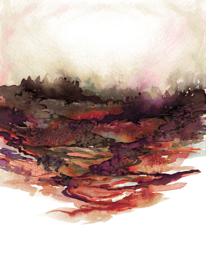 THE LONG ROAD 3 - ABSTRACT FOREST LANDSCAPE PAINTING