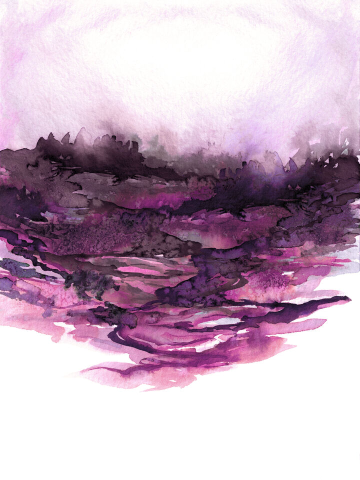 THE LONG ROAD 5 - ABSTRACT FOREST LANDSCAPE PAINTING