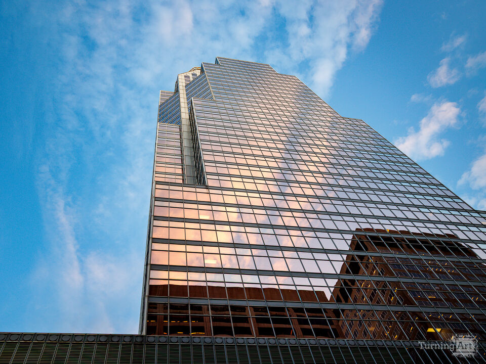 Glass Tower at Sunset