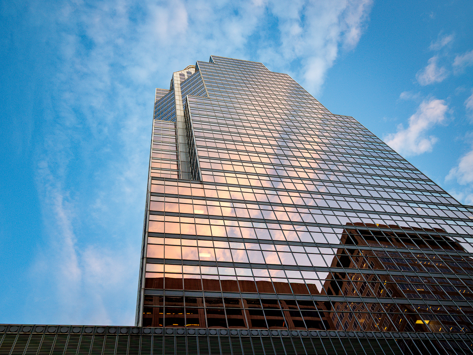 Glass Tower at Sunset