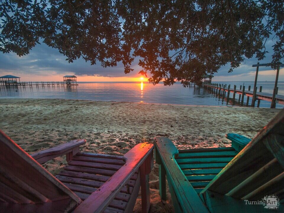 Two Chairs at Sunset