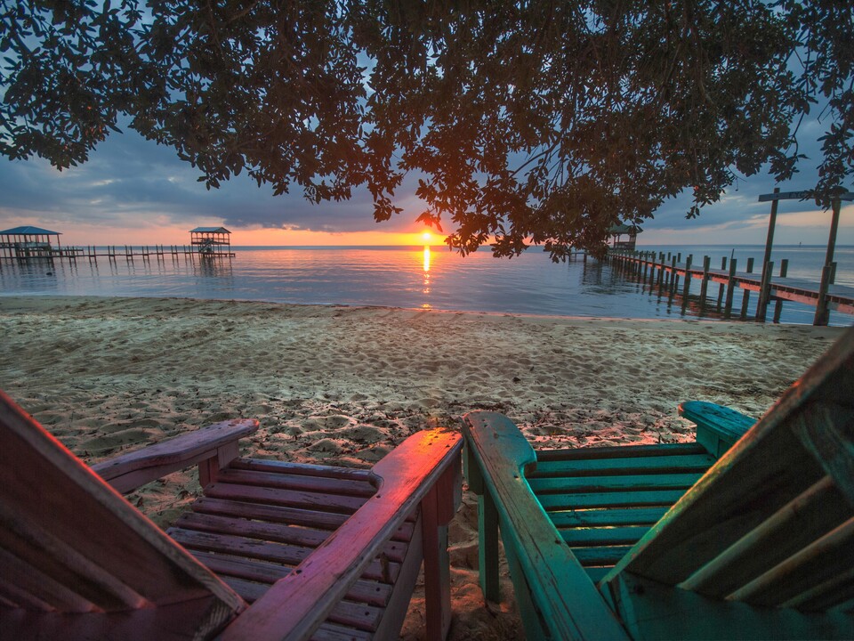Two Chairs at Sunset