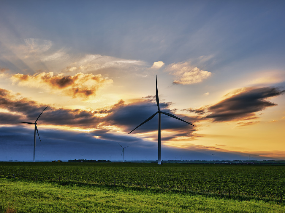 Wind Turbine Sunset