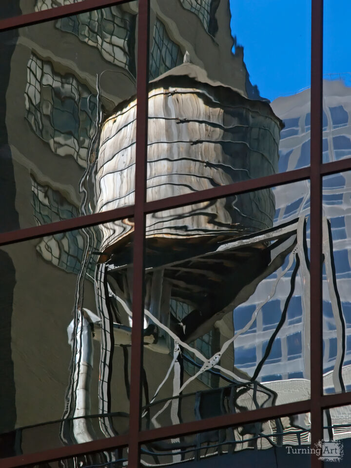 Reflection of a Water Tower