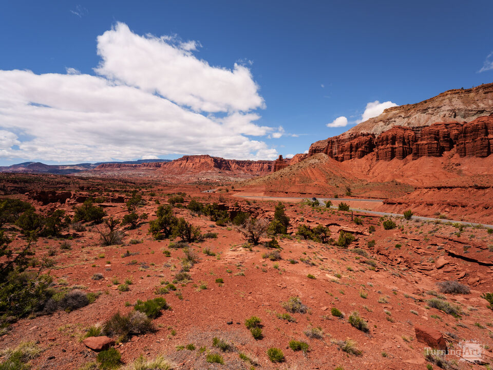 Capitol Reef Panorama Point In Afternoon Light