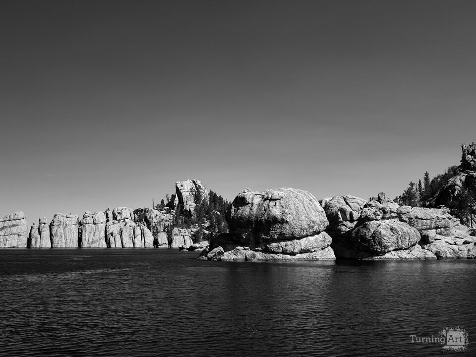 Sylvan Lake, South Dakota in Black & White