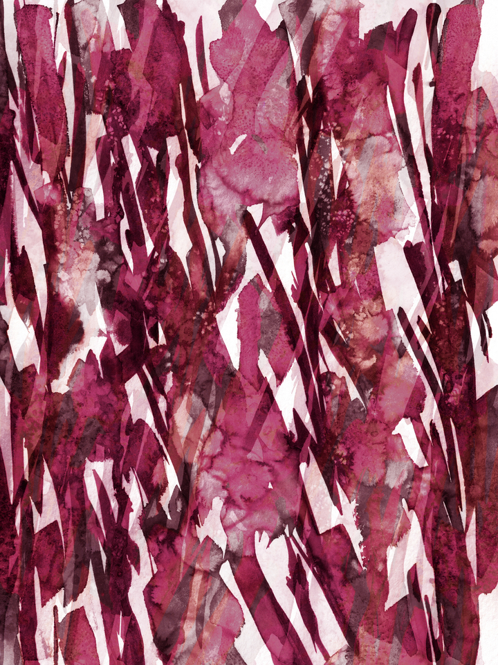 FROSTY BOUQUET 3 DARK PINK ABSTRACT ORGANIC PAINTING
