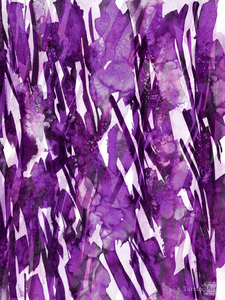 FROSTY BOUQUET 5 VIOLET PURPLE ABSTRACT ORGANIC PAINTING