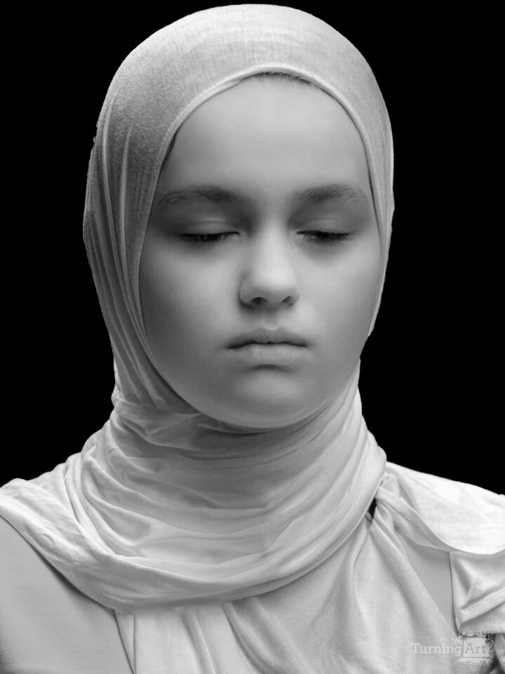 Moslem Girl Praying
