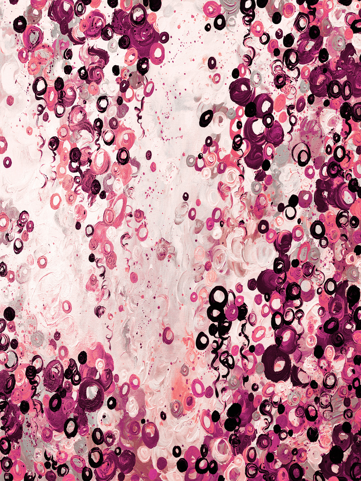 SUBMERGED 4 FUCHSIA BLUSH PINK - ABSTRACT ORGANIC PAINTING