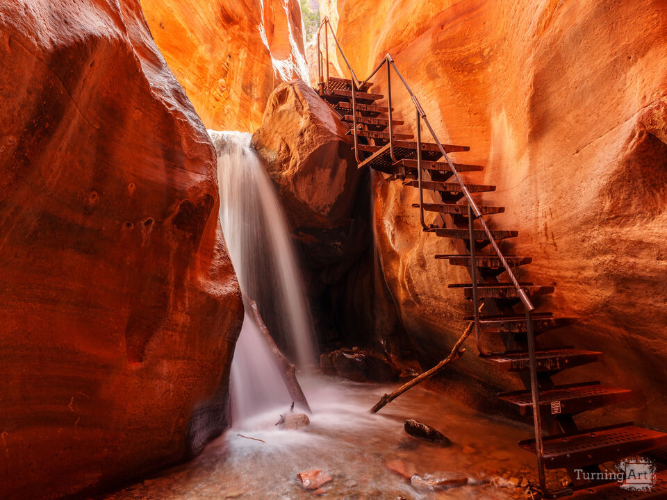 Stairway Beside Kanarra Falls Utah