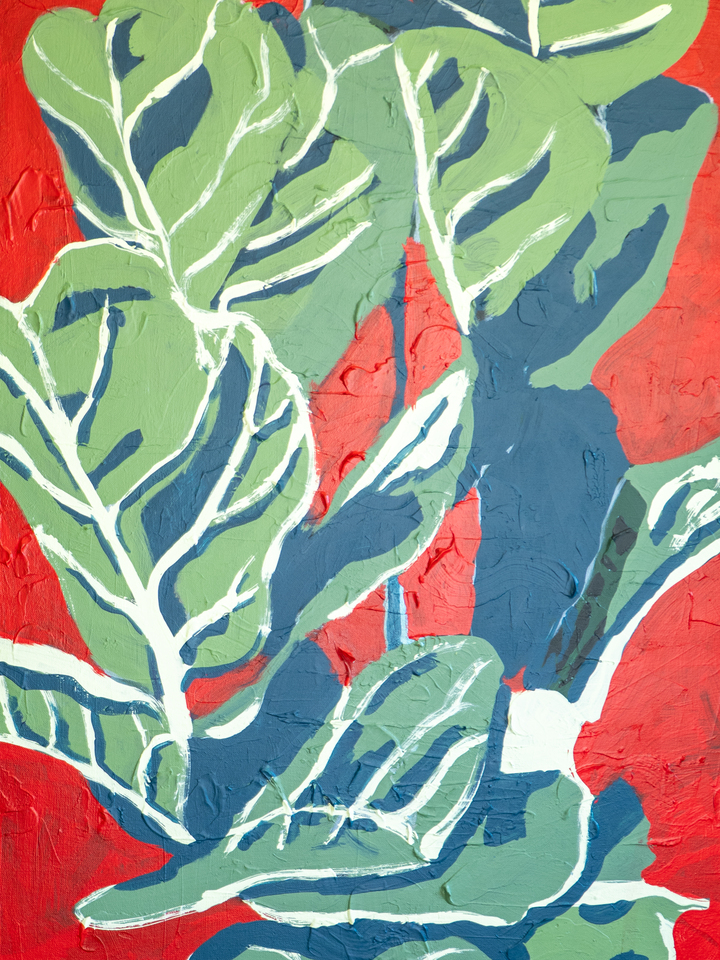 Fiddle Leaf in Red No.1 