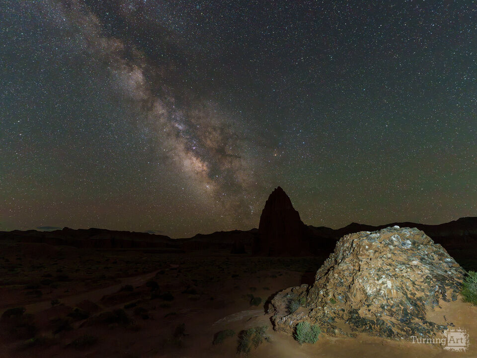 Milky Way By Glass Mountain And Temple Of The Sun