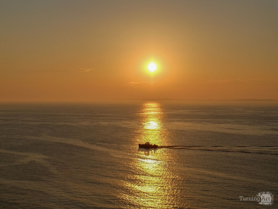 Marine Exclamation Point-Lobster Boat at Sunrise