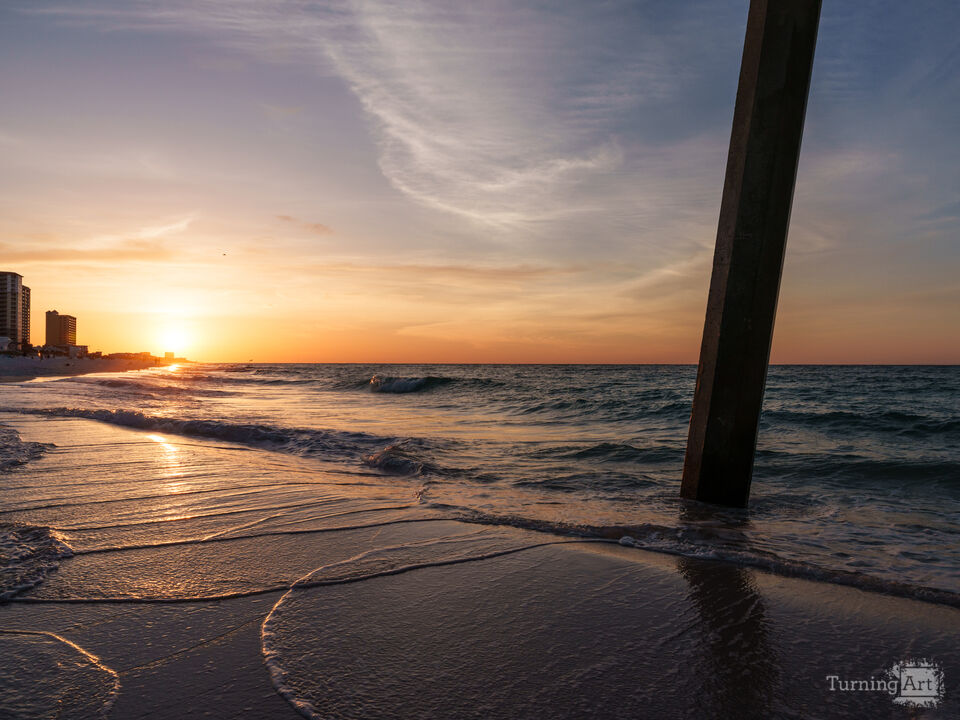 Golden Tides Under Pensacola Beach Pier