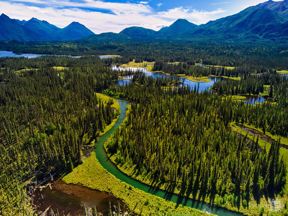 Aerial Image of Mentasta Lake near Glenallen AK