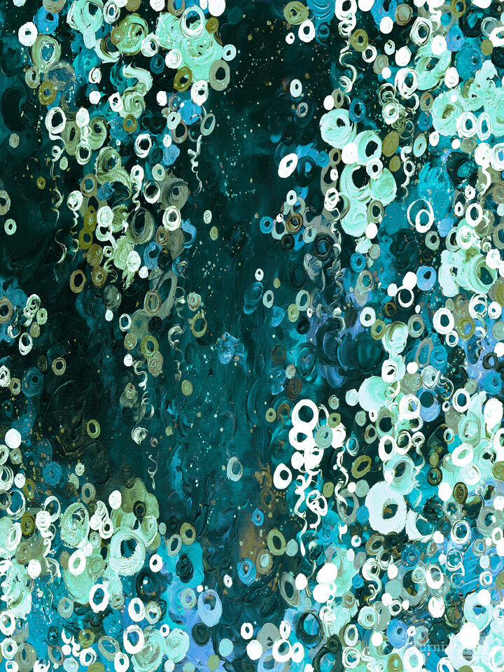 SUBMERGED 2 INVERTED - ABSTRACT BUBBLES ORGANIC PAINTING