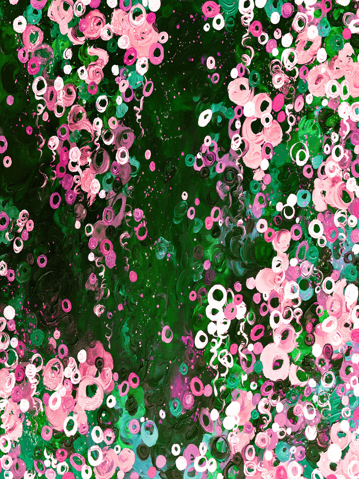 SUBMERGED 4 INVERTED - ABSTRACT BUBBLES ORGANIC PAINTING