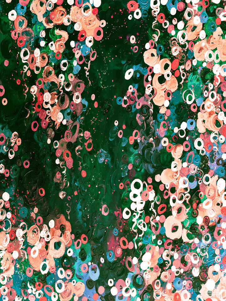 SUBMERGED 6 INVERTED - ABSTRACT BUBBLES ORGANIC PAINTING