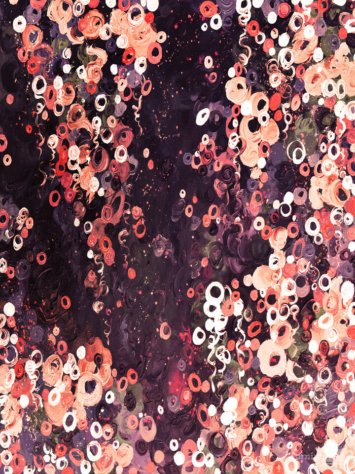 SUBMERGED 8 INVERTED - ABSTRACT BUBBLES ORGANIC PAINTING