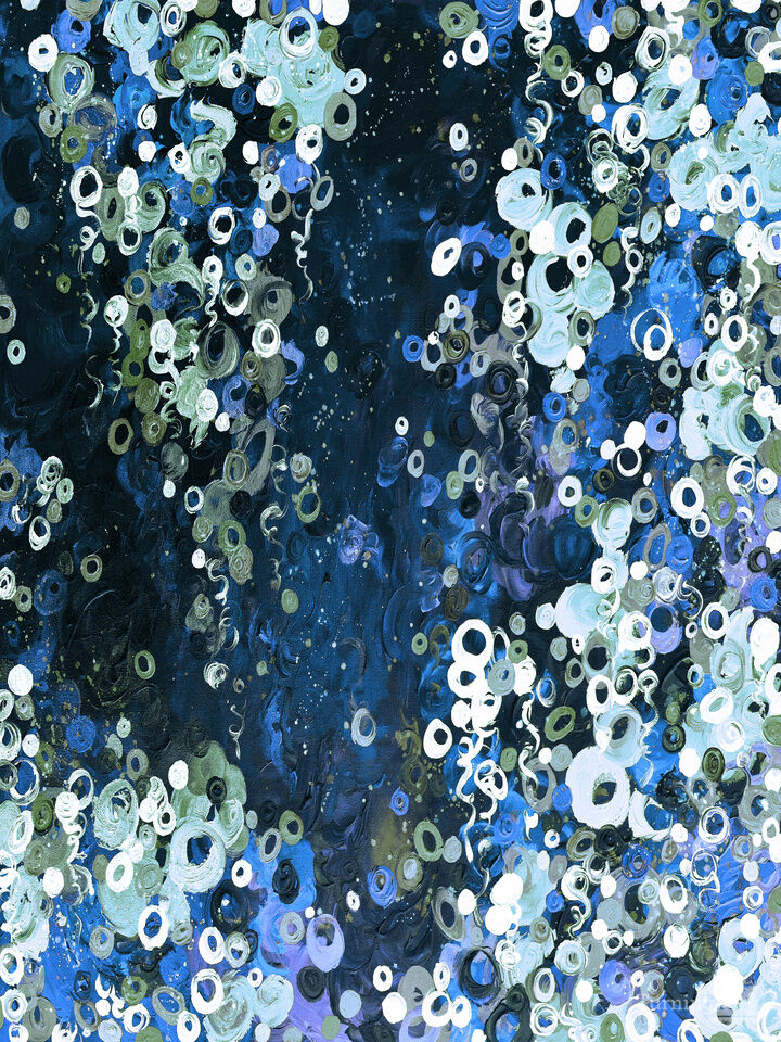 SUBMERGED 10 INVERTED - ABSTRACT BUBBLES ORGANIC PAINTING