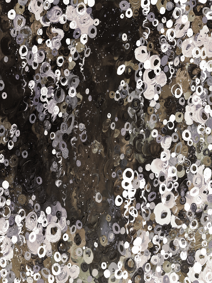 SUBMERGED 12 INVERTED - ABSTRACT BUBBLES ORGANIC PAINTING