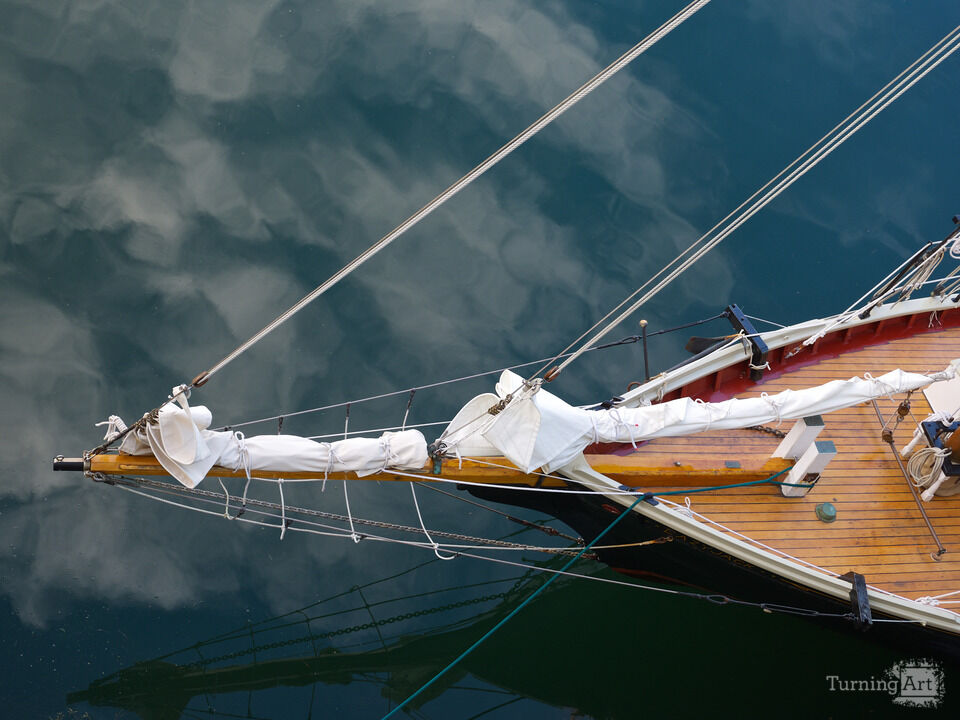 Docked Schooner, Boothbay Maine I