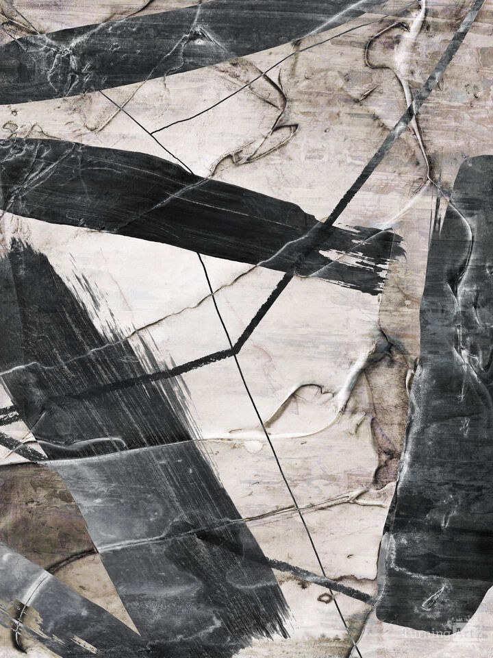 GESTURAL MARKS 2, PLASTER NEUTRAL ABSTRACT PAINTING