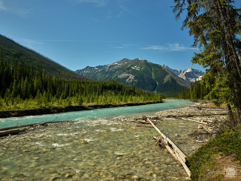 The Emerald Green Saskatchewan River,Canada